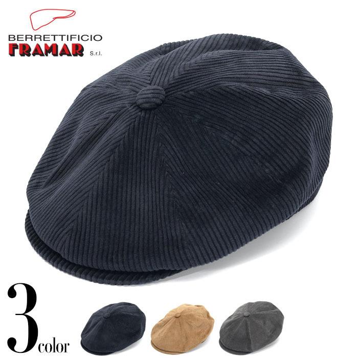 FRAMAR フラマー イタリア製 ハンチング キャスケット コットン 綿