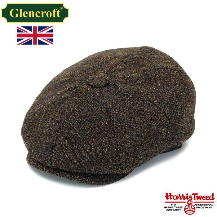 キャスケット ハンチング ハリスツイード Harristweed ブラウン 茶色 ヘリンボーン 英国製 ウール Glencroft グレンクロフト イギリス製 Glencroft06 帽子販売店repression 通販 Yahoo ショッピング