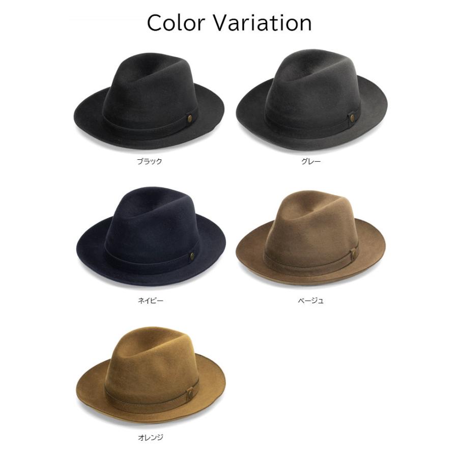 GUERRA ゲラ ハット つば広 中折れハット カシミア イタリア製
