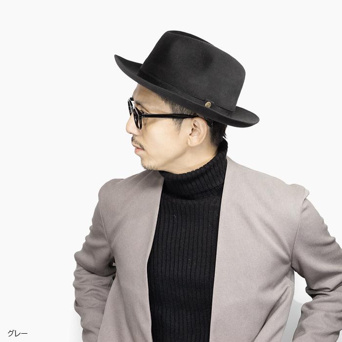 GUERRA ゲラ ハット つば広 中折れハット カシミア イタリア製