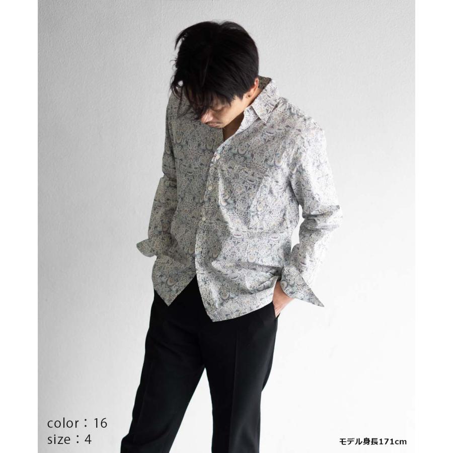 Le Minor（ルミノア） ルミノア□シャツ 長袖 リバティ コットン 綿