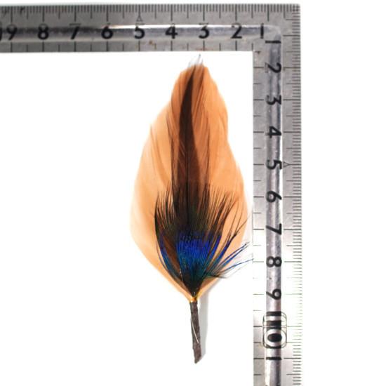 帽子 ハット用 羽飾り ピンク×ブルー×ブラック メンズ レディース 天然 鳥 羽根 フェザー F-E |  | 02