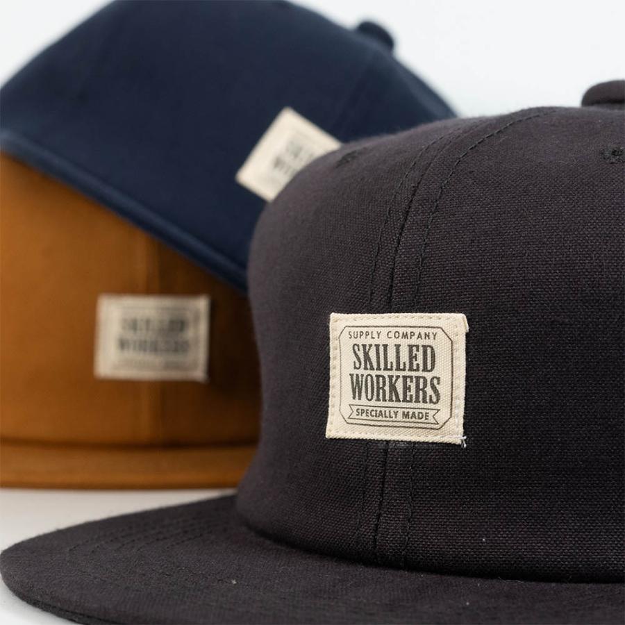 キャップ メンズ フラットバイザー ストラップバック キャンバス