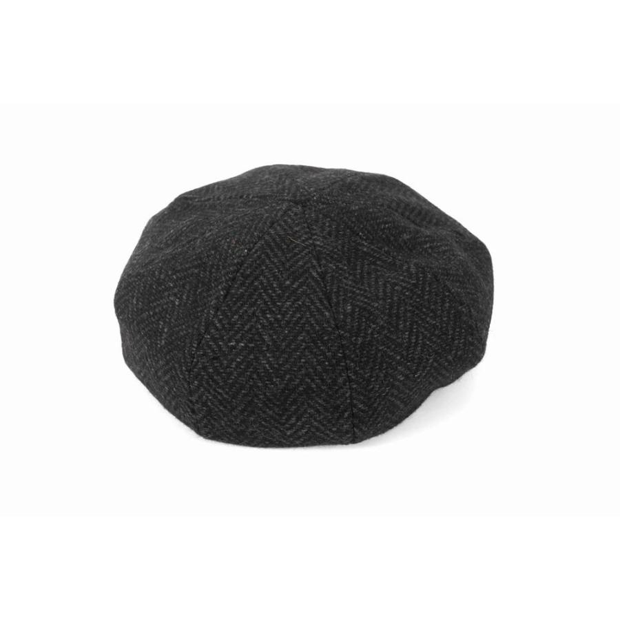 ベレー 大柄 ウール ヘリンボーン ツイード ゆったり 大きめ