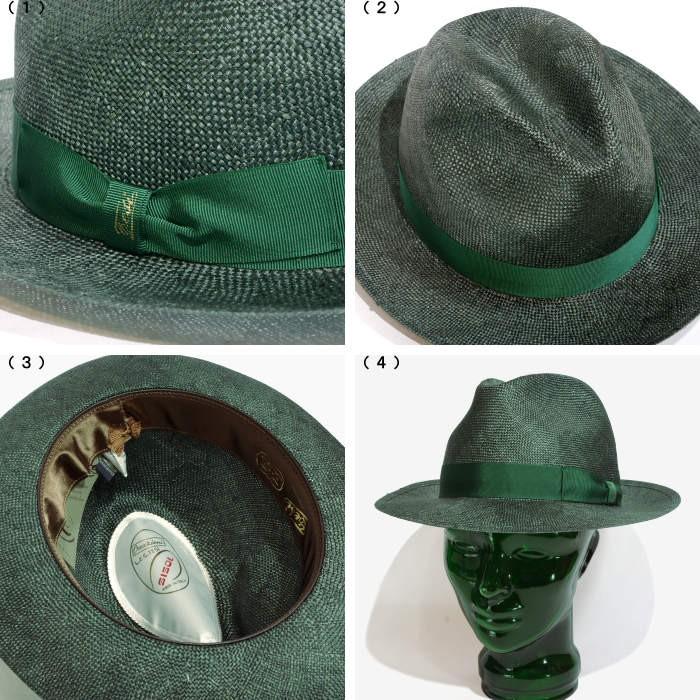 tesi（テシ） ストローハット メンズ つば広 イタリア シゾール 中折れ