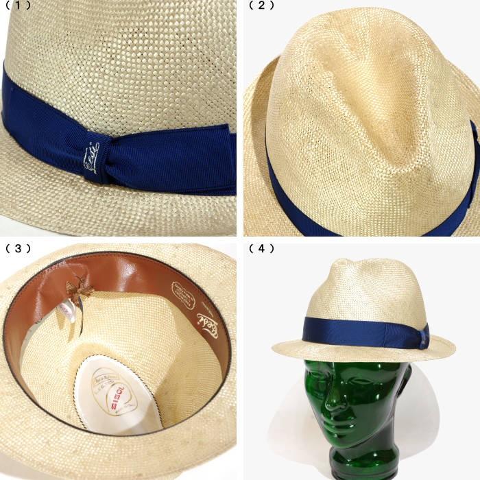 tesi（テシ） ストローハット メンズ ショートブリム イタリア