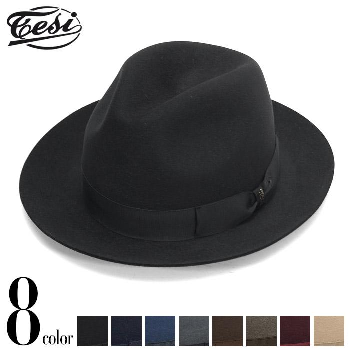 tesi TESI テシ イタリア製 つば広ハット ラビット ファー tesi TESI テシ イタリア製 つば広ハット ラビット ファー