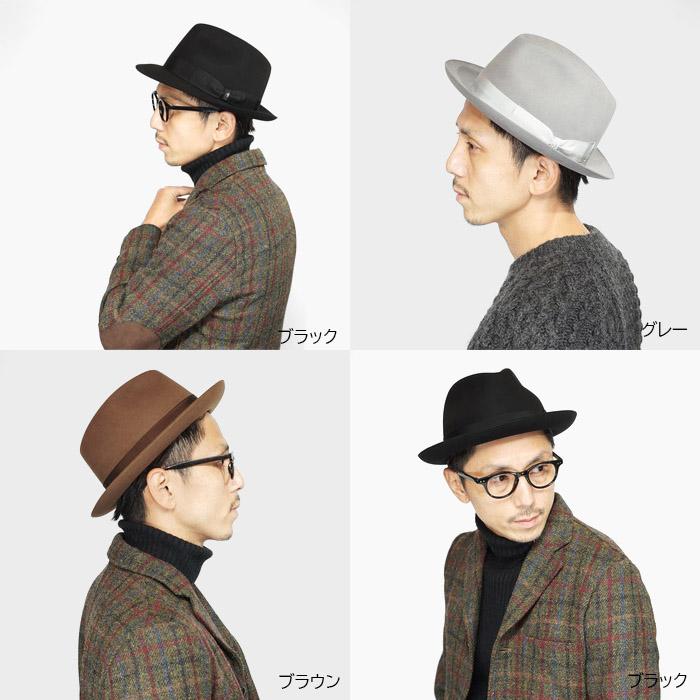 新品 イタリア製 テシ【TESI】ワイドブリム 兎毛 フェルトハット 濃紺 57 tesi（テシ） イタリア製 つば広ハット ラビット ファーフェルト 中