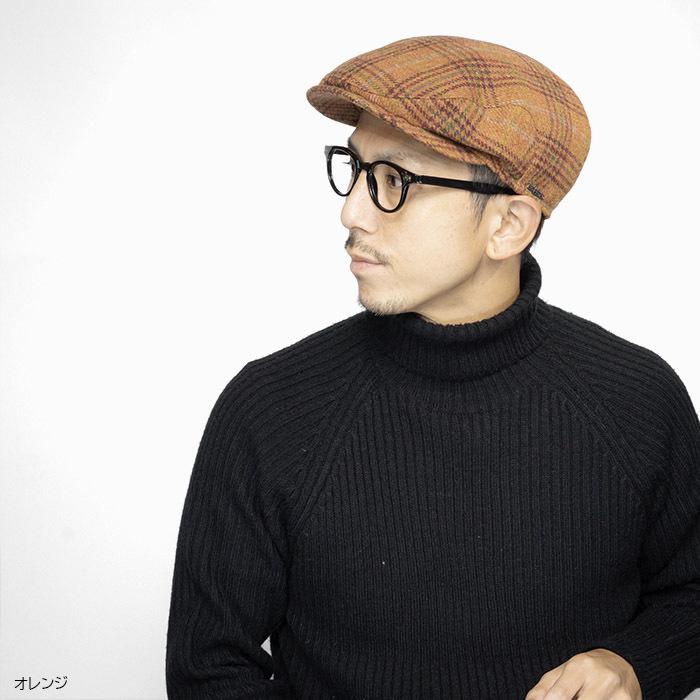 WIGENS ウィゲーンズ ハンチング ウール ツイード チェック 耳当て