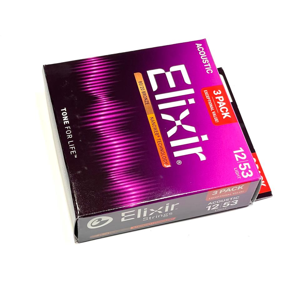 Elixir #16565 エリクサー アコースティックギター弦 3セット