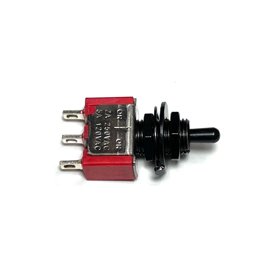 ON-OFF-ON SPDT ミニトグルスイッチ ブラック ショートレバー ON-OFF-ON SPDT ミニトグルスイッチ ブラック ショートレバー