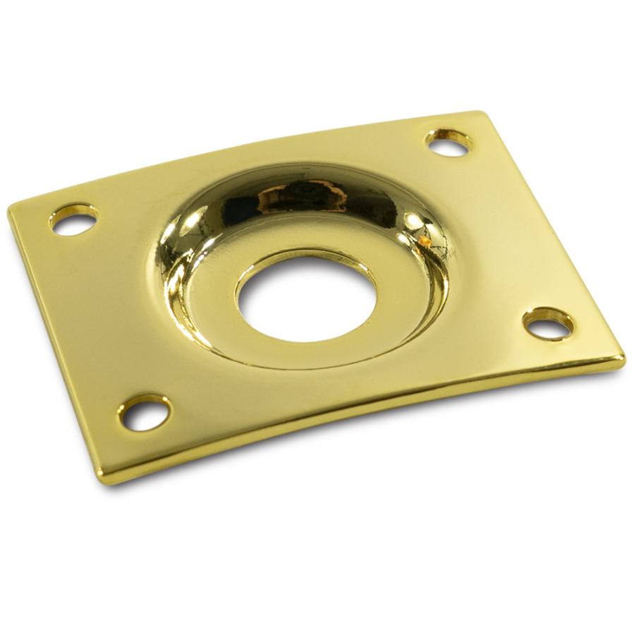 WD MUSIC Rectangular Jack Plate Gold 長方形 ジャックプレート