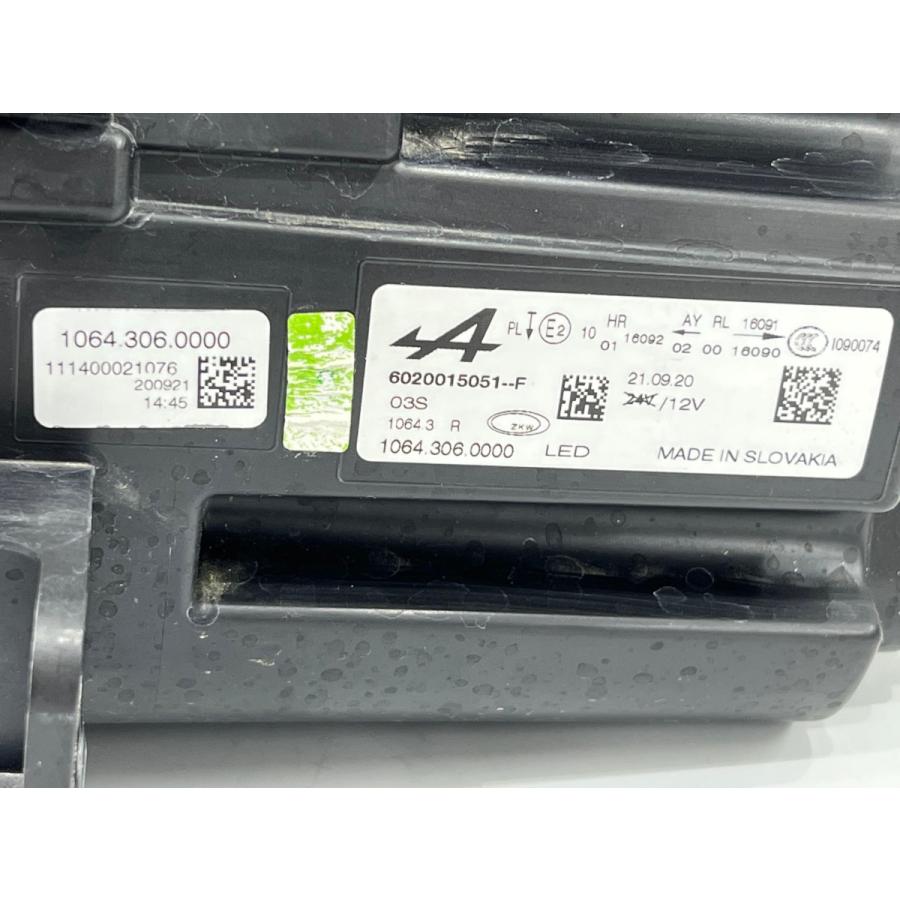 ルノー アルピーヌ A110 DFM5P 純正フォグランプ 右 6020015051 （27A