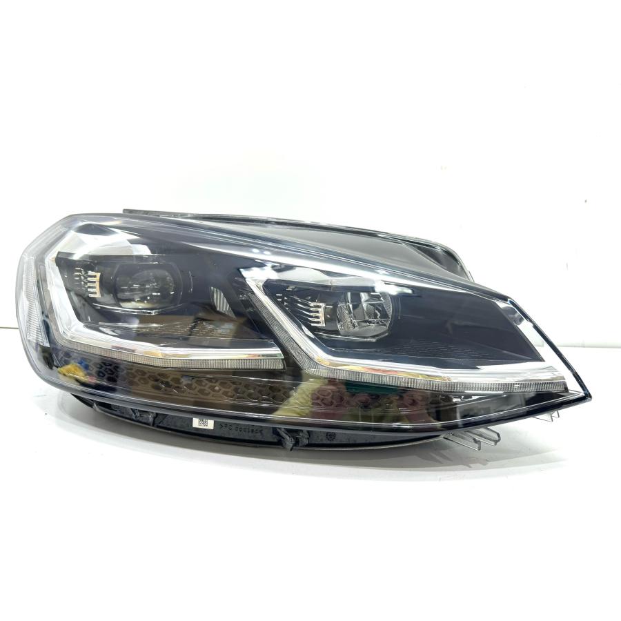 ワーゲンゴルフヘッドライト右側 ☆研磨美品☆ フォルクスワーゲン VW ゴルフ7 5G系 後期 純正 右 LED
