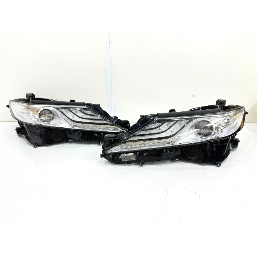【美品】70カムリ 左ヘッドライト 70 カムリ US仕様 ヘッドライト インナー艶ありブラック/メッキ
