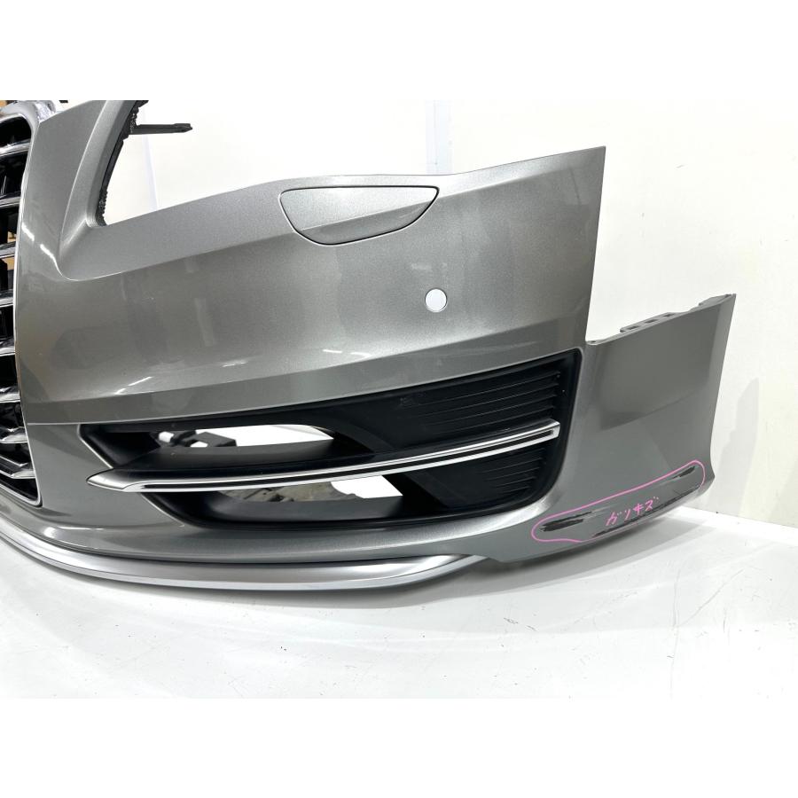 アウディ A8 4H 純正フロントバンパー グレーメタリック 4H0807437