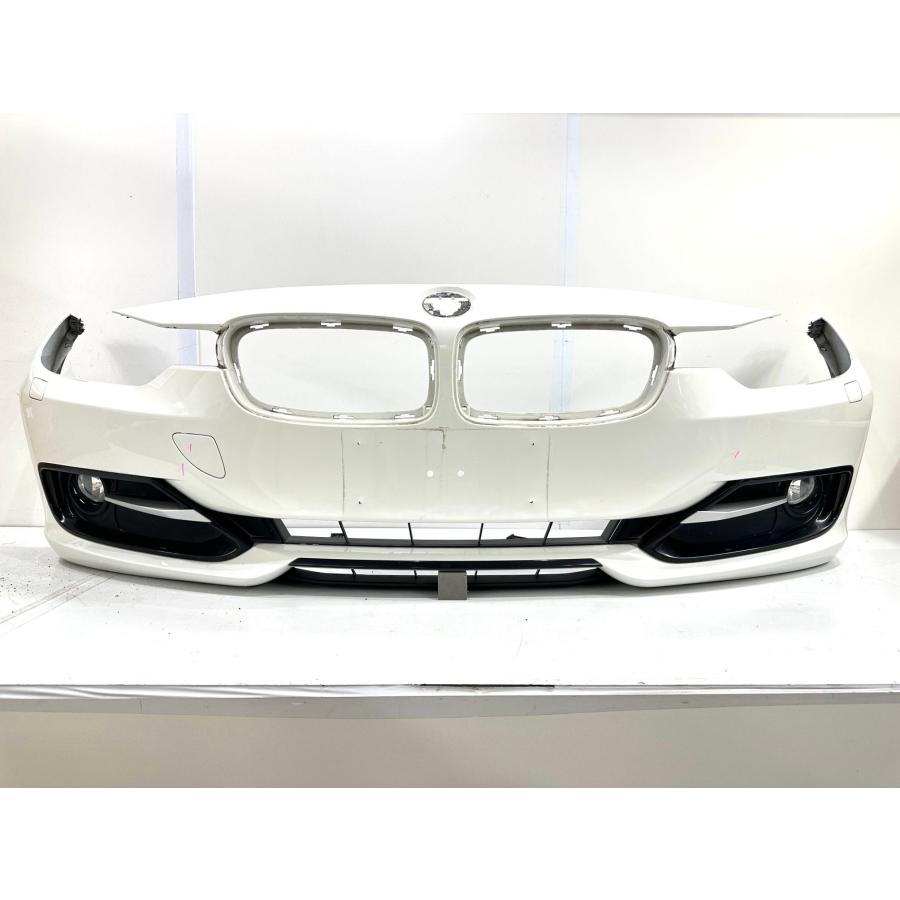  F30 F32 F33 Mスポーツ純正フロントバンパー アルピンホワイト BMW 3シリーズ F30/F31 純正フロントバンパー 白ソリッド 773828-10