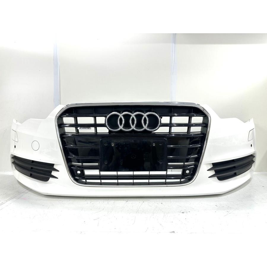 アウディA6純正フロントバンパー アウディ A6 4G 純正フロントバンパー 白ソリッド 4G0807437 （B42-32