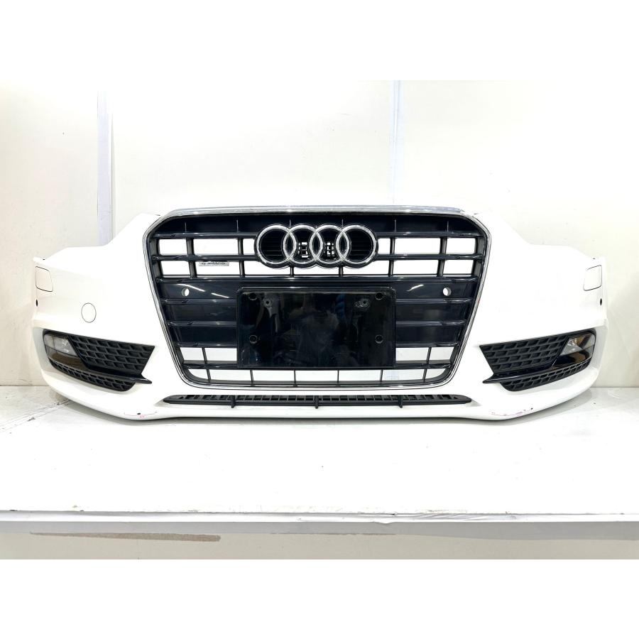 アウディ A5 8T 純正フロントバンパー 白ソリッド 8T0807437  