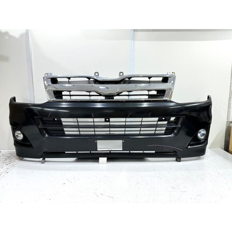 ハイエース　フロントバンパー M'z SPEED 【つや消しブラック仕様】【カーボン柄ブラック仕様】[200系