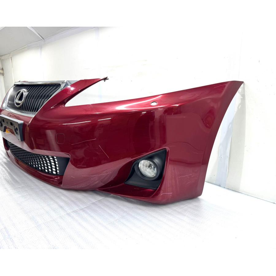 レクサス IS GSE20 後期 純正 フロントバンパー 52119-53660 赤メタ