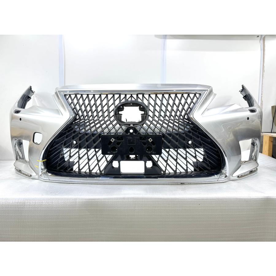 レクサス　LS500h フロントバンパー レクサスLS500 GVF50/VXFA50 後期 純正フロントバンパー 銀影ラスター