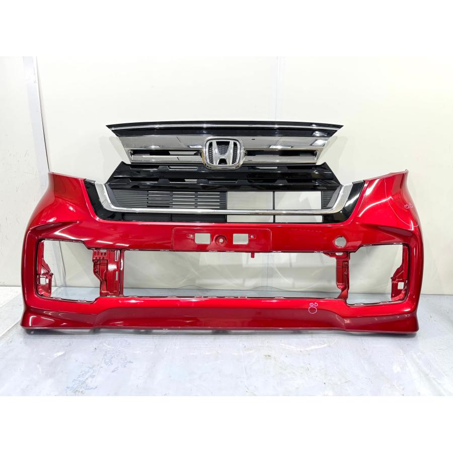 N-BOXカスカム JF3/JF4 後期 純正フロントバンパー 赤 R565M 71101-TTA