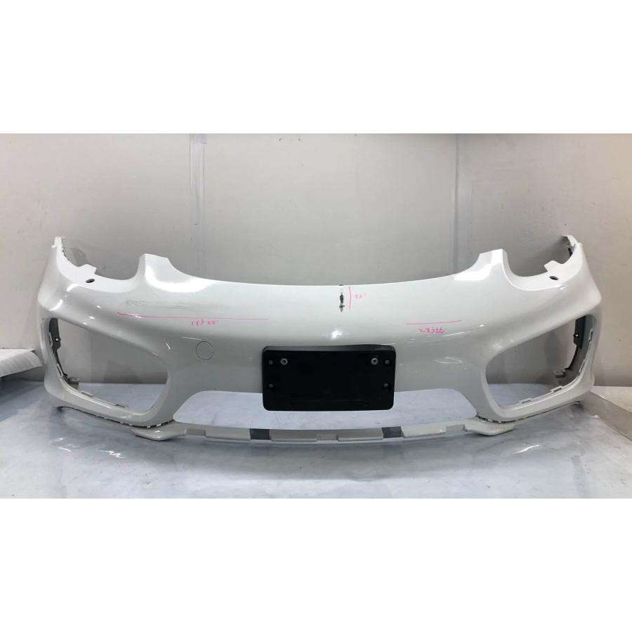 ポルシェ 981 ケイマン 純正 フロントバンパー ソリッドホワイト（C18