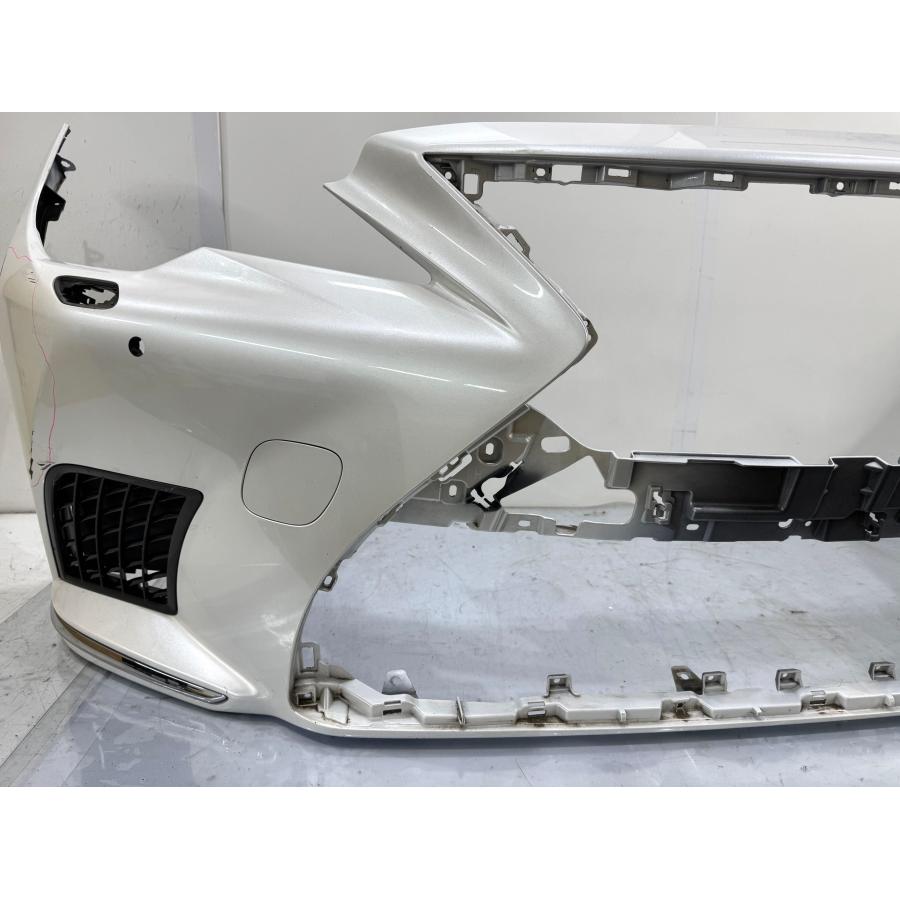 レクサスLS500 VXFA50/GVF50 後期 純正フロントバンパー パール085