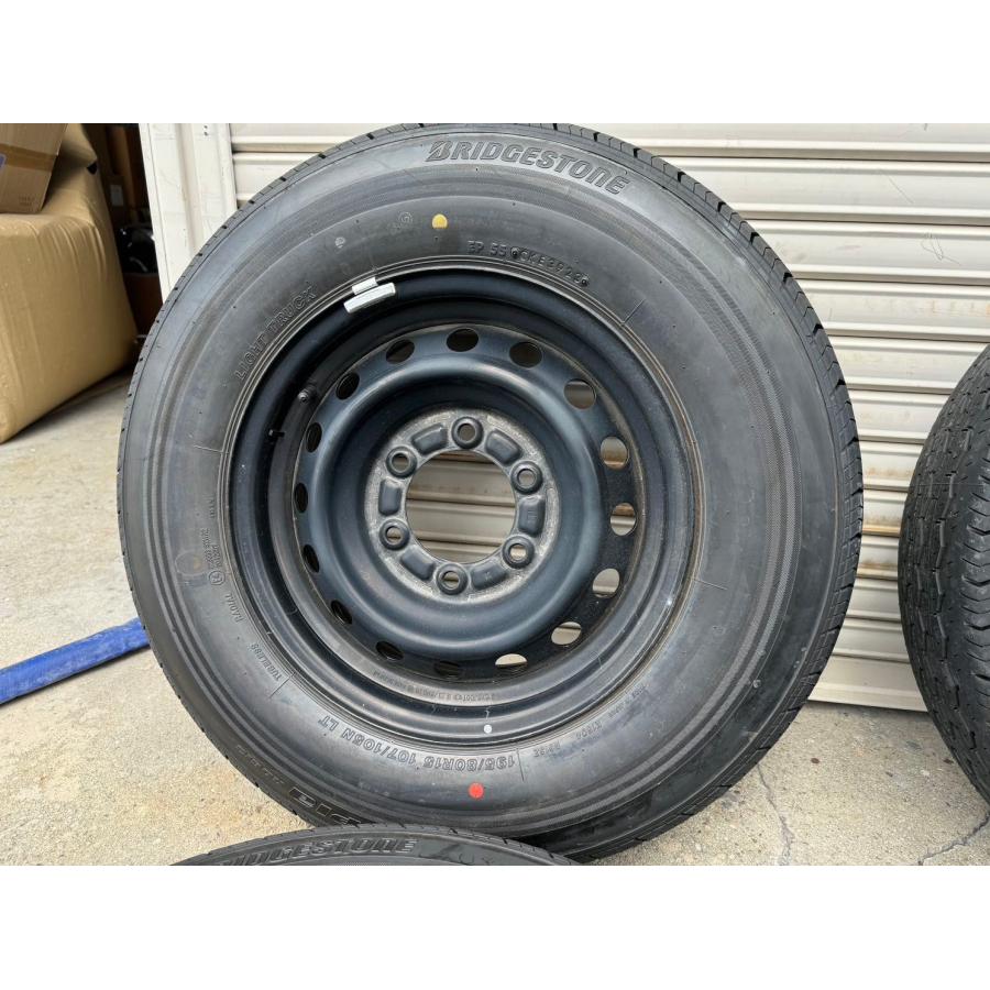 新車外し 195/80R15 107/105 2023年製 ブリヂストン エコピア 送料無料 200系 ハイエース 純正 新車外し