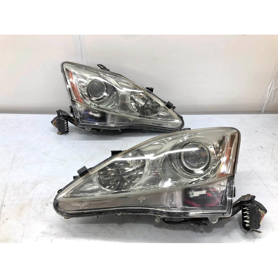 レクサス IS GSE20 前期 中期 純正 ヘッドランプ 左右 HID〈レべ無