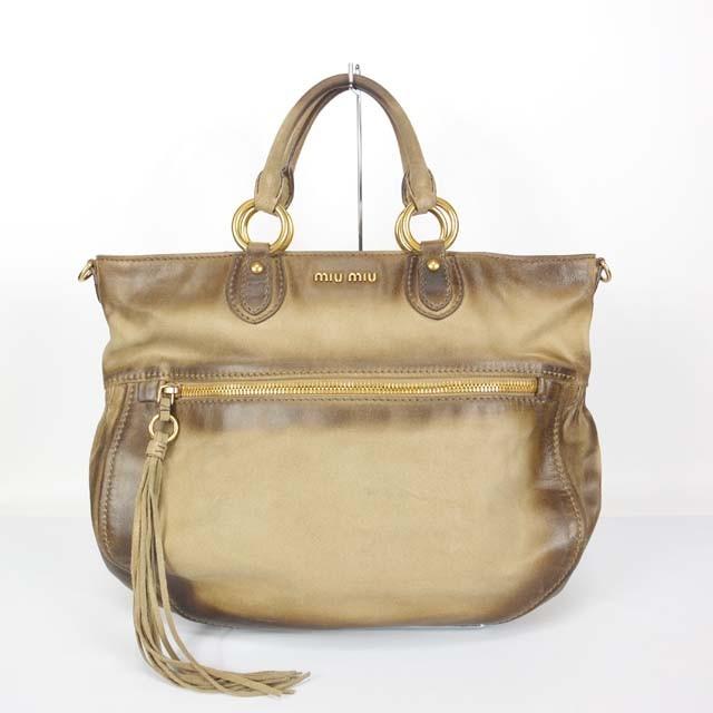 MIUMIU ミュウミュウ ハンドバッグ レディース スエード ブラウン