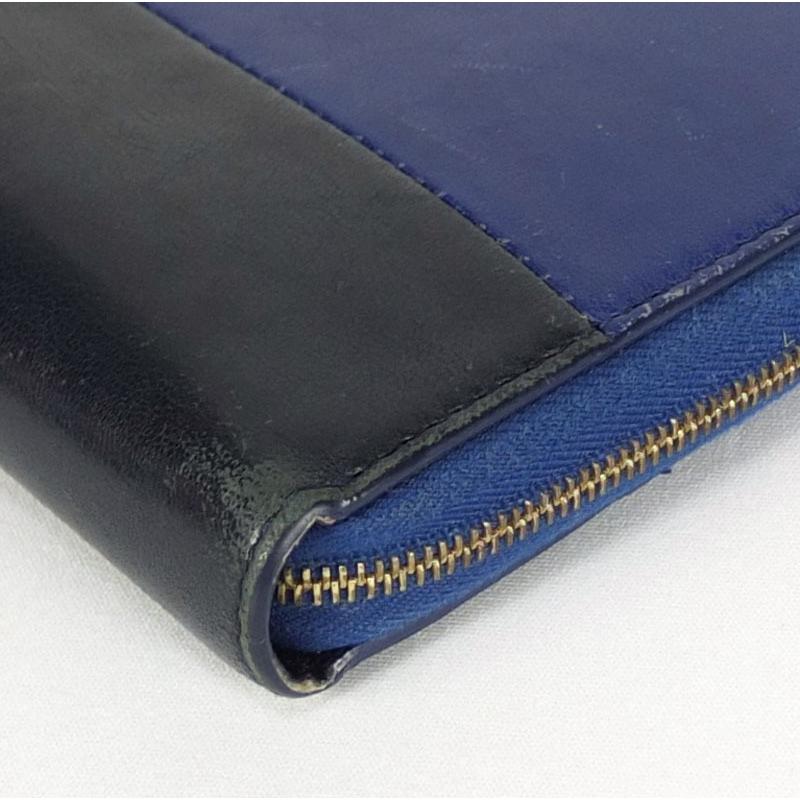 セリーヌ CELINE ラウンドファスナー長財布 105013 バイカラー