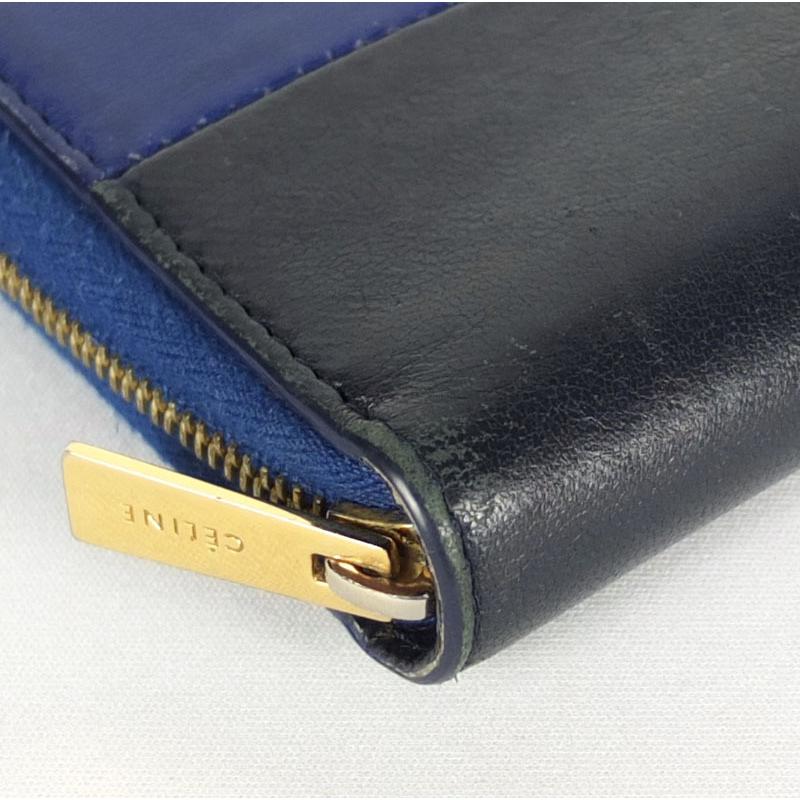 セリーヌ CELINE ラウンドファスナー長財布 105013 バイカラー