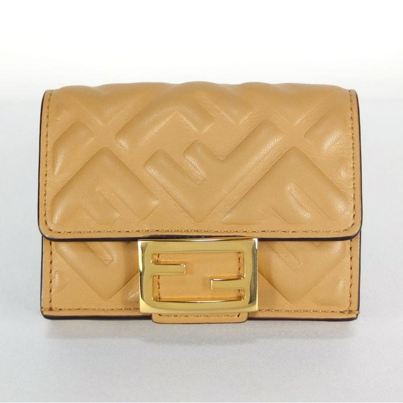 フェンディ レザー ロゴ コンパクト 三つ折り財布 ミニ