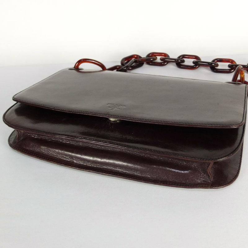 プラダ PRADA チェーン ショルダーバッグ B6623 ダークブラウン