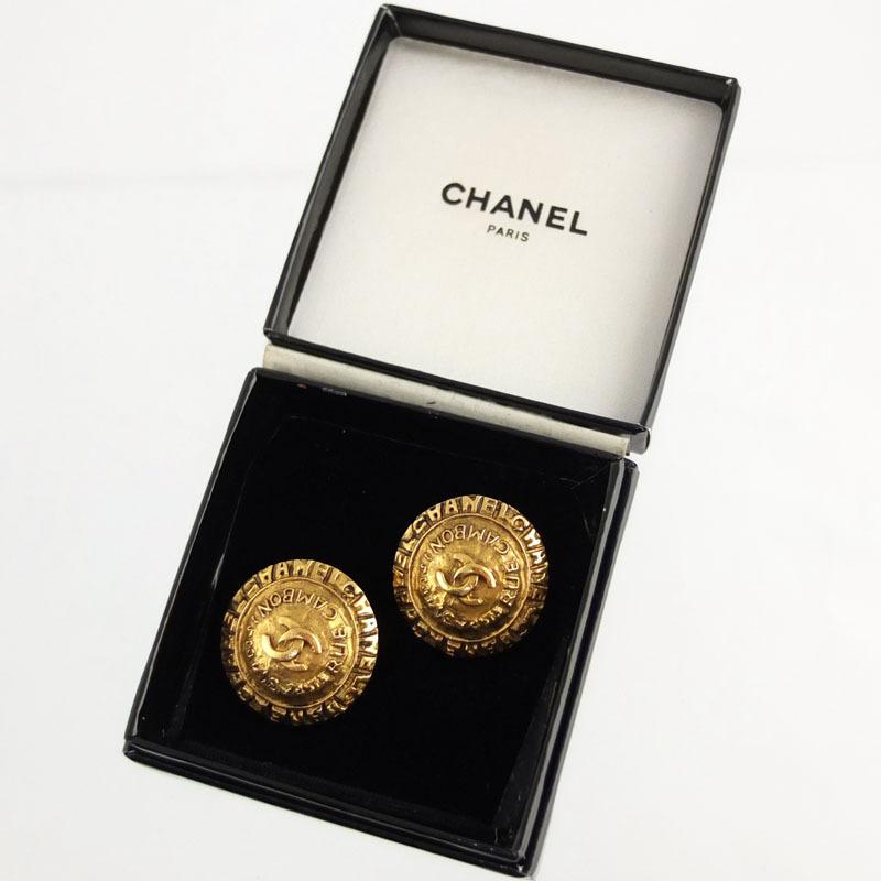 シャネル CHANEL カンボン ココマーク イヤリング ヴィンテージ