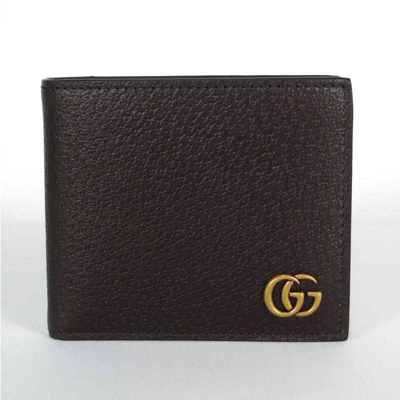 新品 Gucci グッチ 折財布 シマレザー コインケース付き 箱入り キャメル