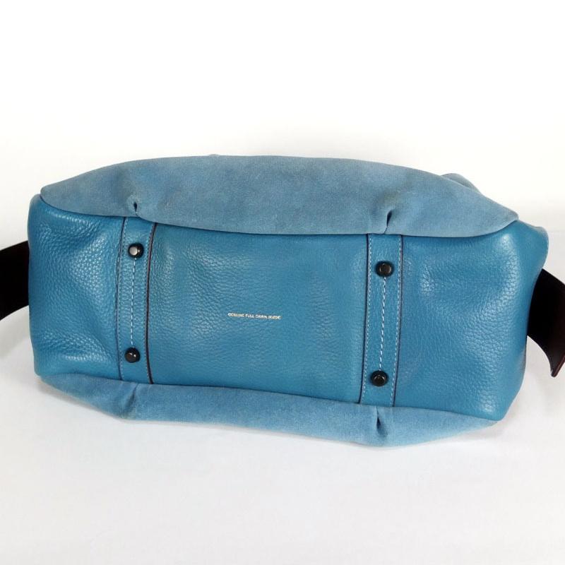 コーチ COACH トートバッグ 87575 ブルー系 スエード レザー 