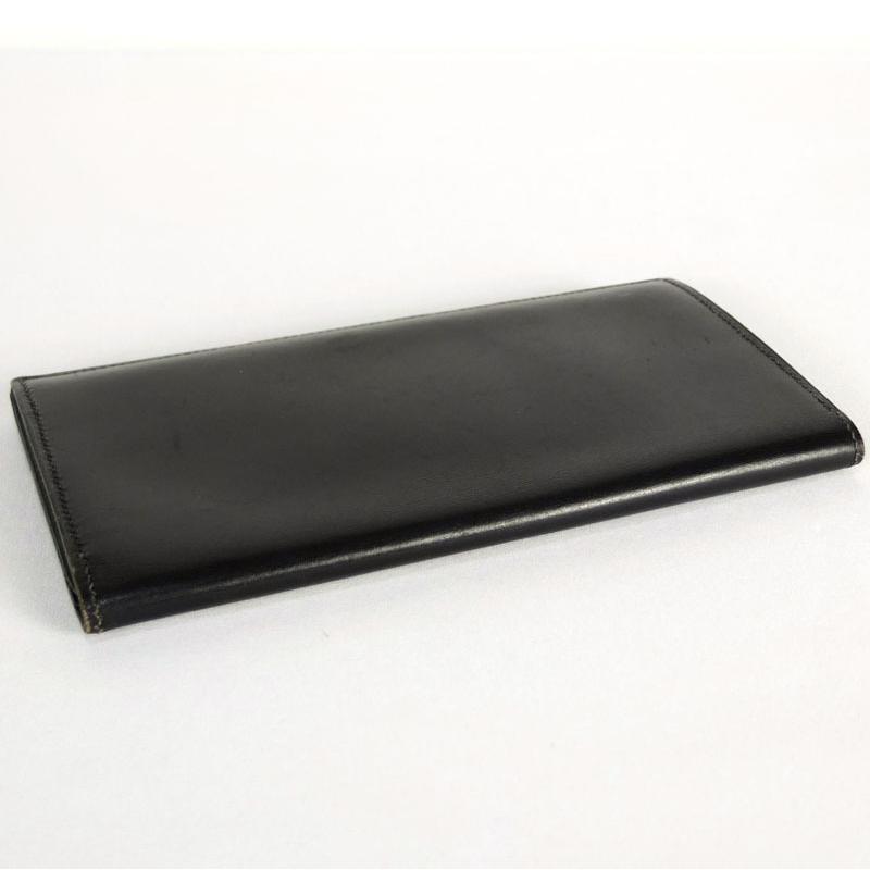 エルメス HERMES 札入れ オオサカ ヴィンテージ 二つ折り ブラック エルメス HERMES オオサカ 二つ折り長財布 ボックスカーフ ブラック