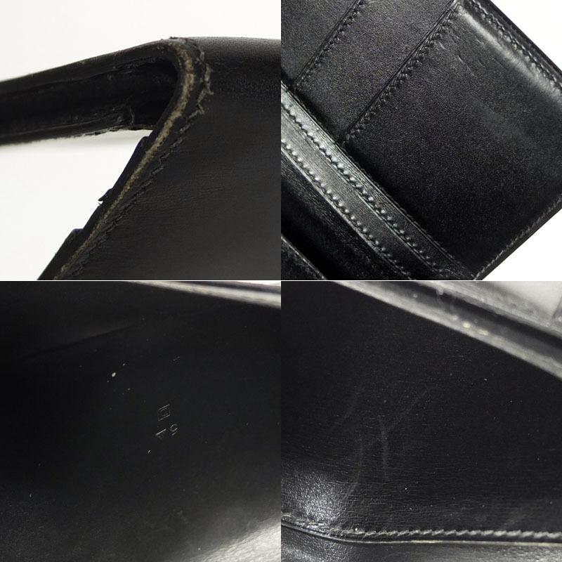 エルメス HERMES オオサカ 二つ折り長財布 ボックスカーフ ブラック  