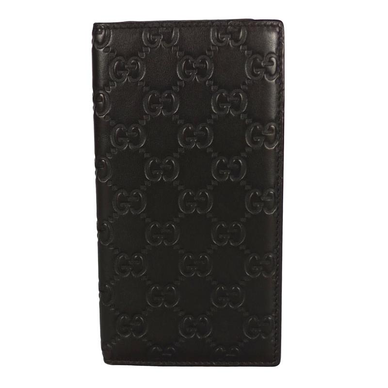 グッチ GUCCI 二つ折り長財布 224183 札入れ グッチシマ メンズ 【中古