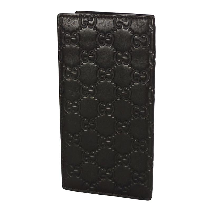 グッチ GUCCI 二つ折り長財布 224183 札入れ グッチシマ メンズ 【中古