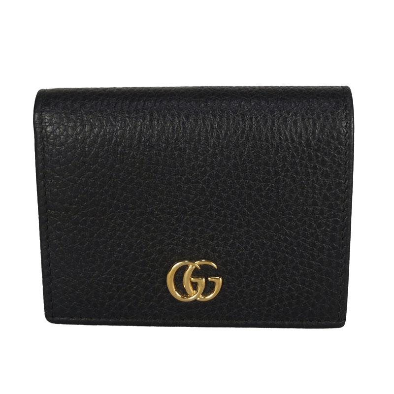 グッチ GUCCI GG マーモント レザー カードケース 456126 二つ折り財布  