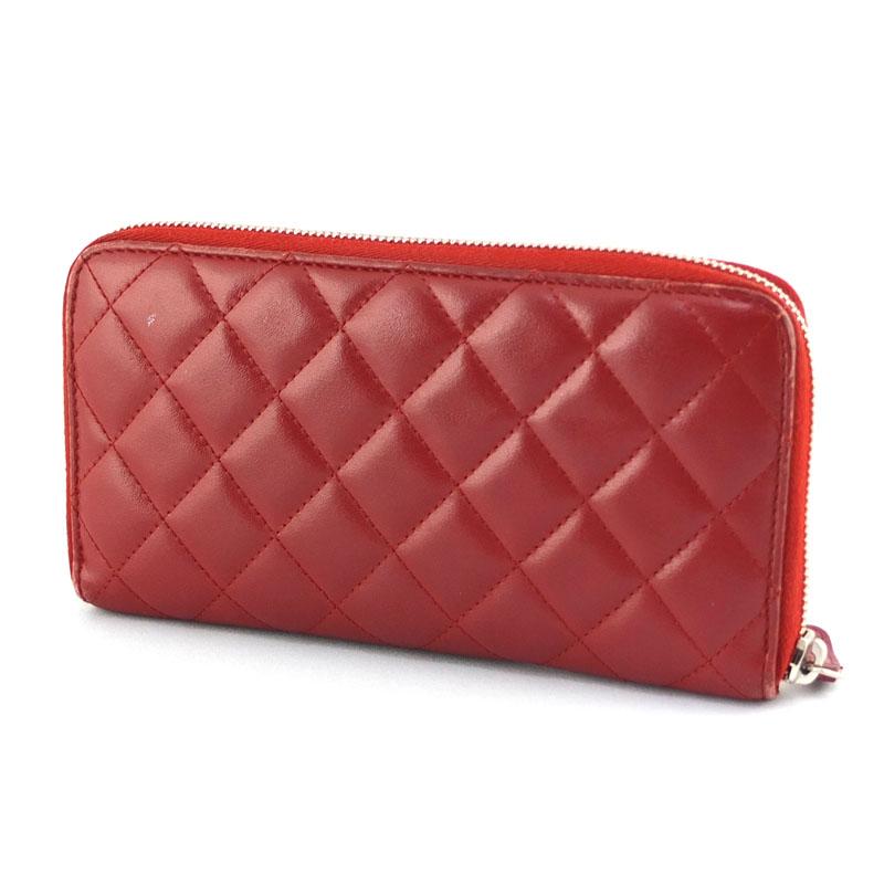 シャネル CHANEL マトラッセ ラウンドファスナー長財布 A50097