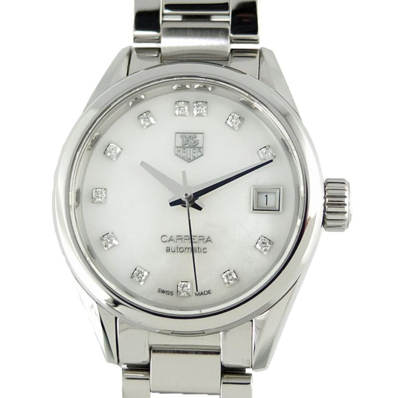 タグホイヤー TAG HEUER カレラ 12Pダイヤ WAR24XX 自動巻 ホワイト 