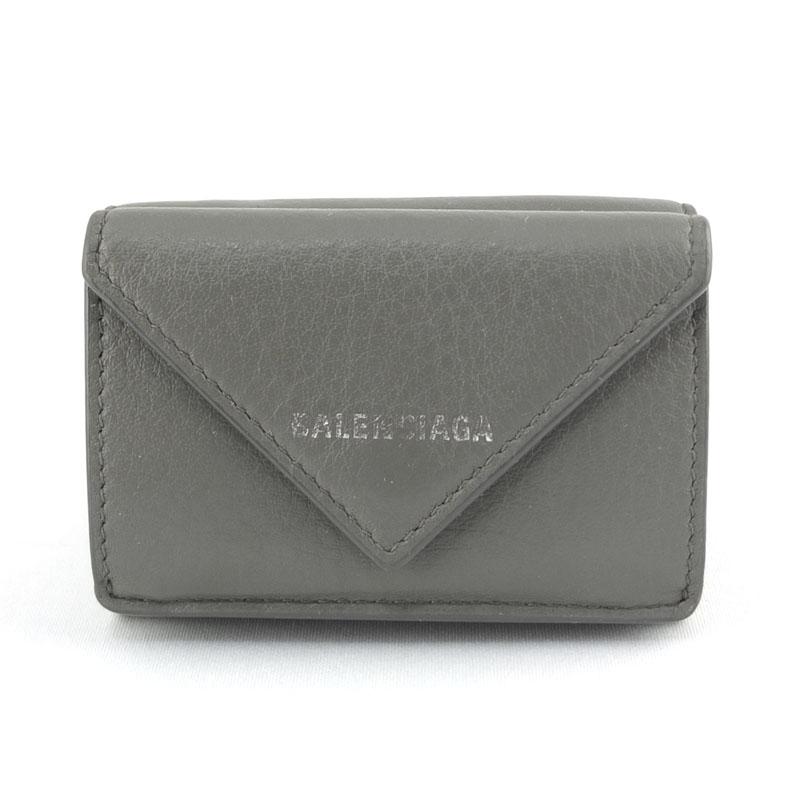 BALENCIAGA バレンシアガ ペーパーミニウォレット グレー 【公式通販】