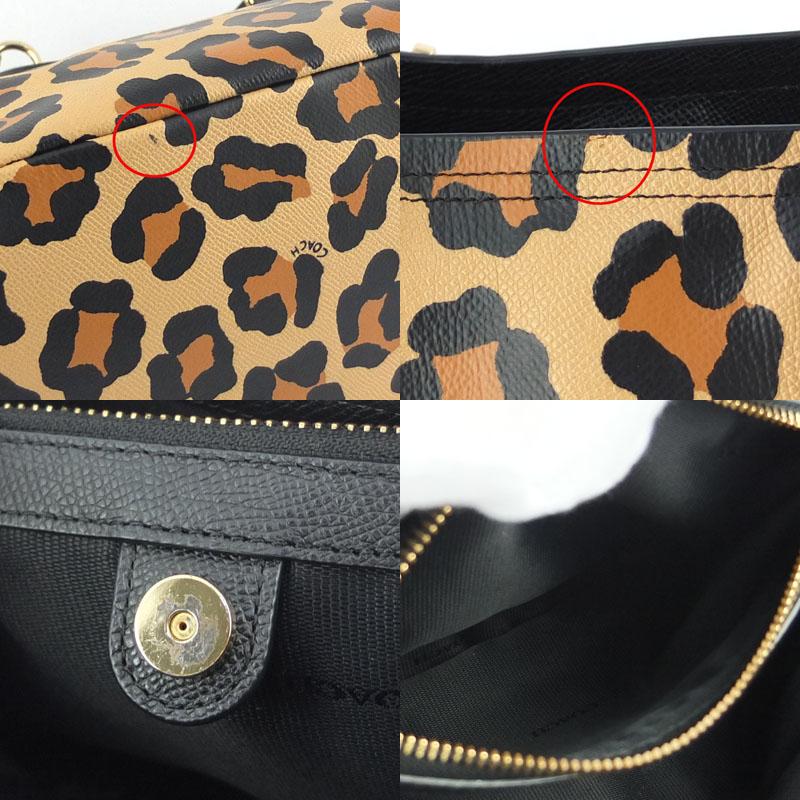 コーチ COACH 2WAYバッグ 34773 レオパード ショルダーバッグ PVC