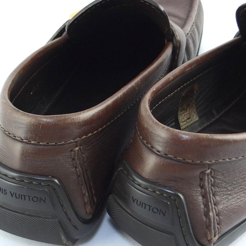 【希少】 LOUIS VUITTON ドライビングシューズ モカブラウン 本革 ルイヴィトン ドライビングシューズ