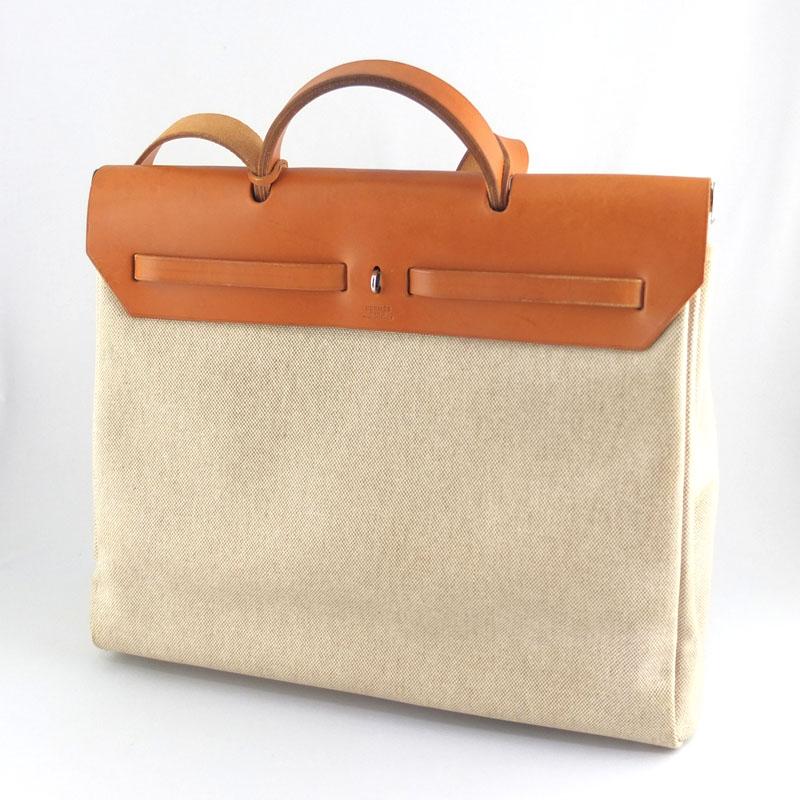 エルメス HERMES エールバッグMM 2WAYバッグ トワルアッシュ □B刻印  